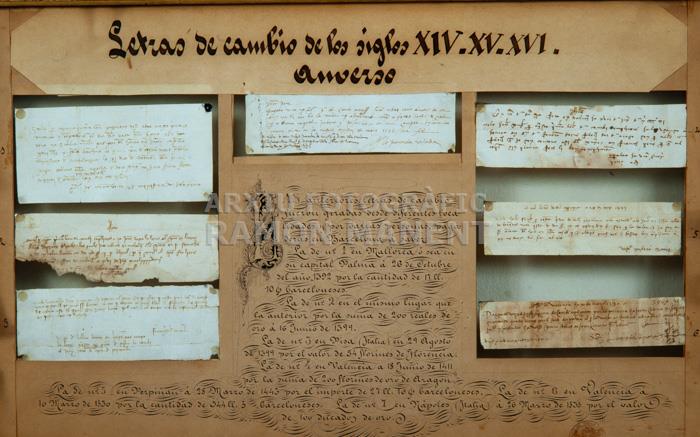 LLETRES DE CANVI S XIV XV XVI 
FOMENT DEL TREBALL NACIONAL