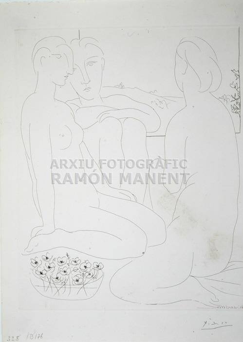 -TRES DONES NUES I UNA COPA D´ANEMONES-
C P