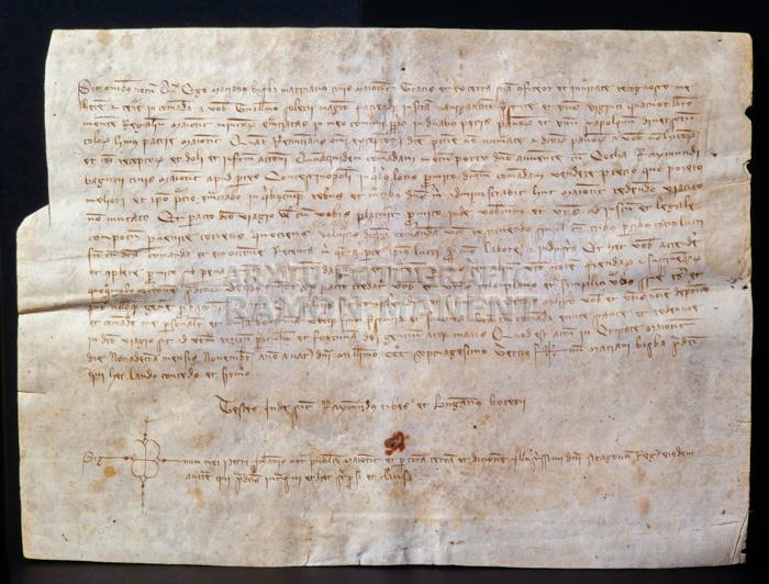 COMANDA DE MERCADERIES A CONSTANTINOBLE DESDE MALLORCA AMB LA COCA DE RAMON BAGUR 
BIBLIOTECA COL LEGI D´ADVOCATS