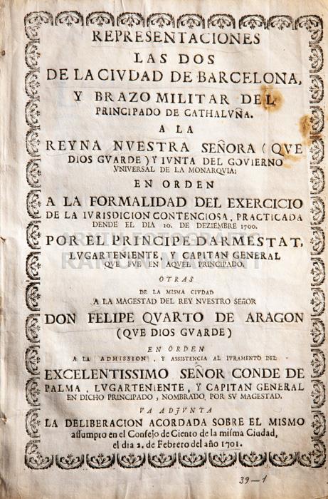 REPRESENTACIONES -
BIBLIOTECA COL LEGI ADVOCATS