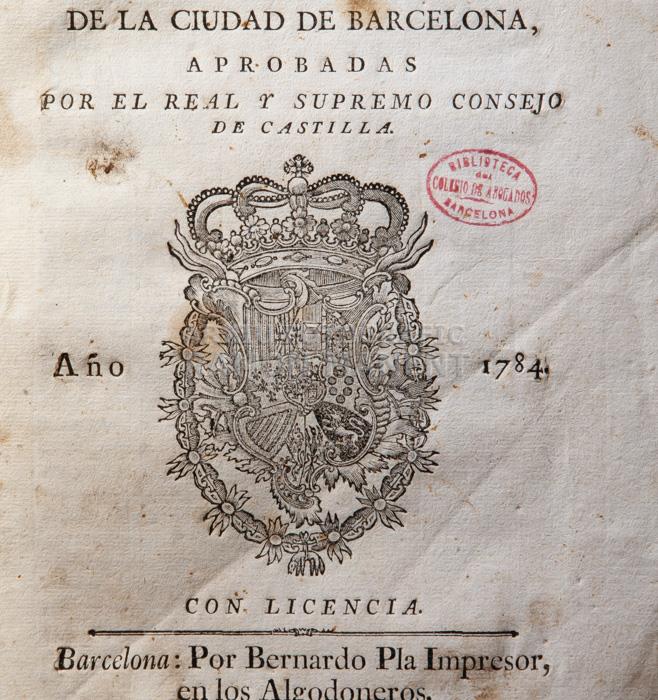 -ORDENANZAS MONTEPIO-
BIBLIOTECA COL LEGI ADVOCATS