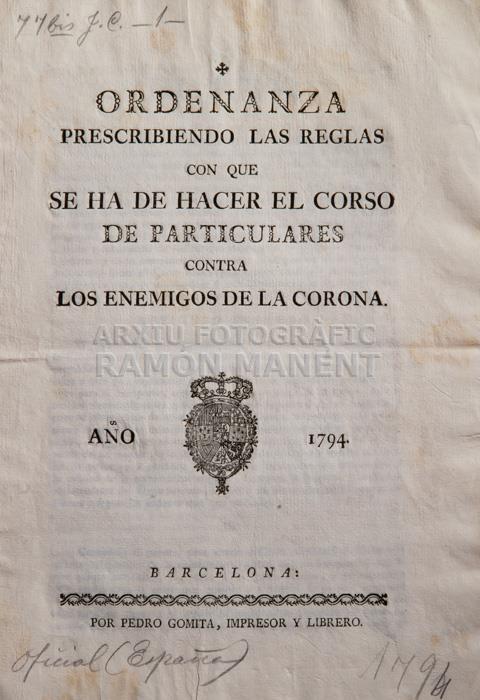 -ORDENANZAS PARA CORSO-
BIBLIOTECA COL LEGI ADVOCATS