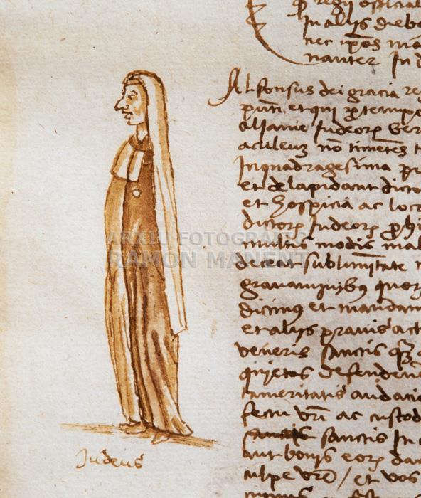 -LLIBRE PRIVILEGIS DE GIRONA-DETALL JUEU 
BIBLIOTECA COL LEGI ADVOCATS