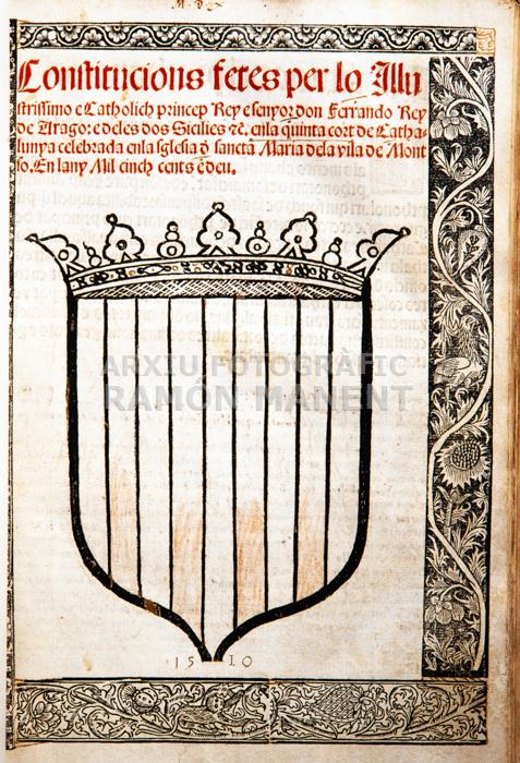 -CONSTITUCIONS DE CATALUNYA-DE MONTSÓ FERRAN II 
BIBLIOTECA COL LEGI ADVOCATS