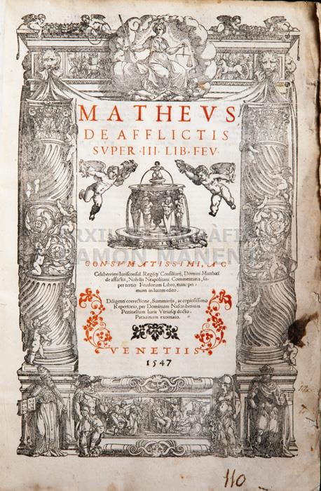 -MATHEUS DE AFFLICTIS-
BIBLIOTECA COL LEGI ADVOCATS