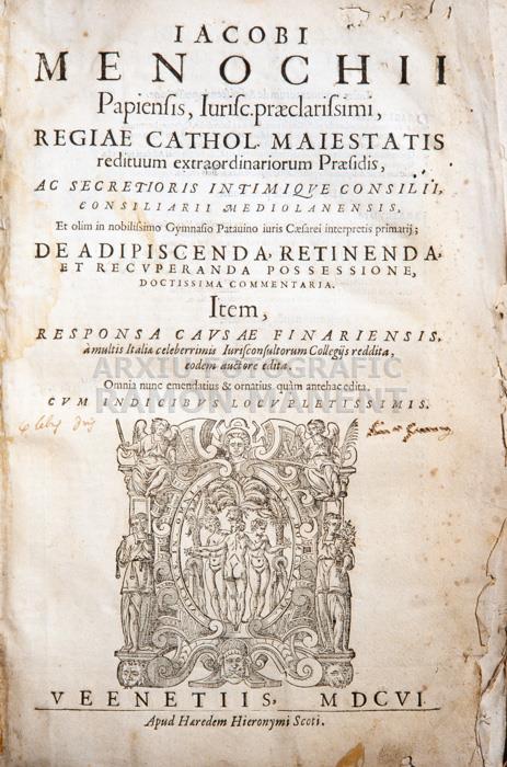 -JACOBI MENOCHII-
BIBLIOTECA COL LEGI ADVOCATS