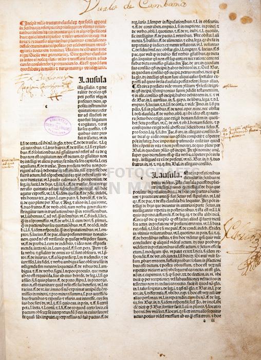-TRACTATUS CLAUSULAS VITALE DE CAMBANIS-
BIBLIOTECA COL LEGI ADVOCATS-