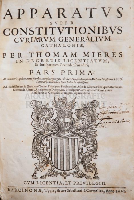 -CONSTITUTIONIBUS-
BIBLIOTECA COL LEGI ADVOCATS