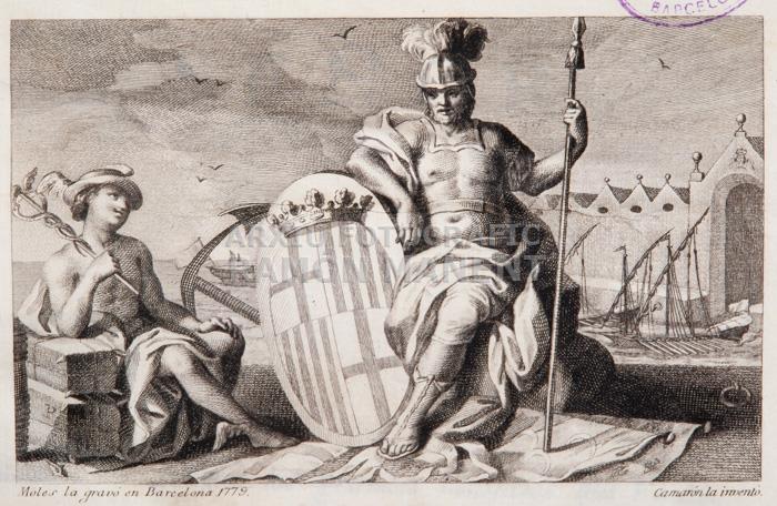 -MEMORIAS HISTÓRICAS- DETALL GRAVAT COBERTA 
BIBLIOTECA COL LEGI ADVOCATS