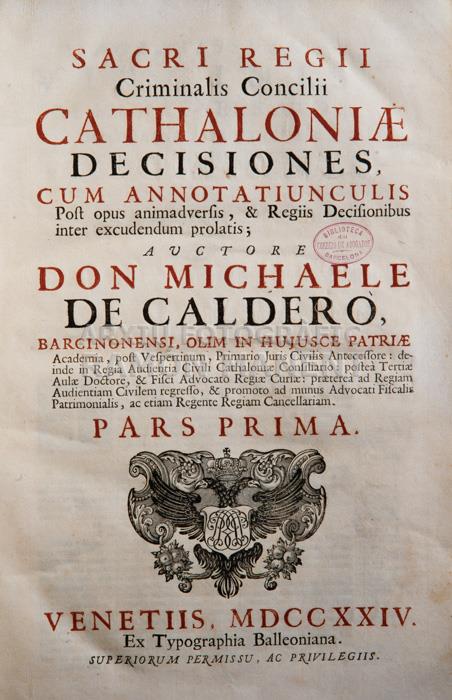 -CRIMINALIS CONCILII-
BIBLIOTECA COL LEGI ADVOCATS