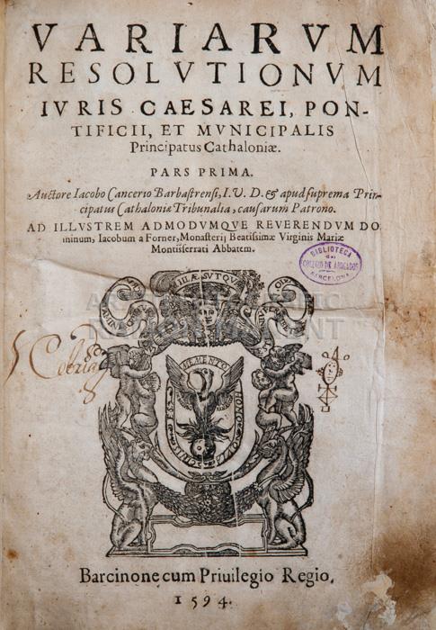 -VARIARUM RESOL -
BIBLIOTECA COL LEGI ADVOCATS