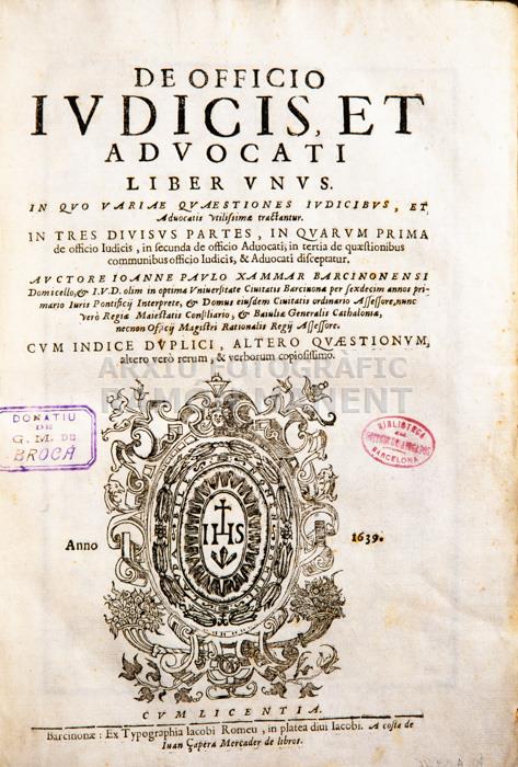 -DE OFFICIO IUDICIS-
BIBLIOTECA COL LEGI ADVOCATS