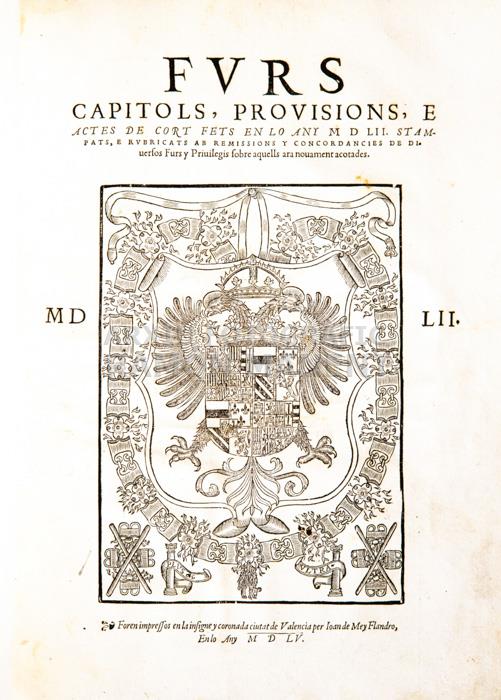 -FURS CAPITULS VALENCIA-
BIBLIOTECA COL LEGI ADVOCATS