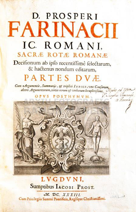 -PROSPERI FARINACII-
BIBLIOTECA COL LEGI ADVOCATS