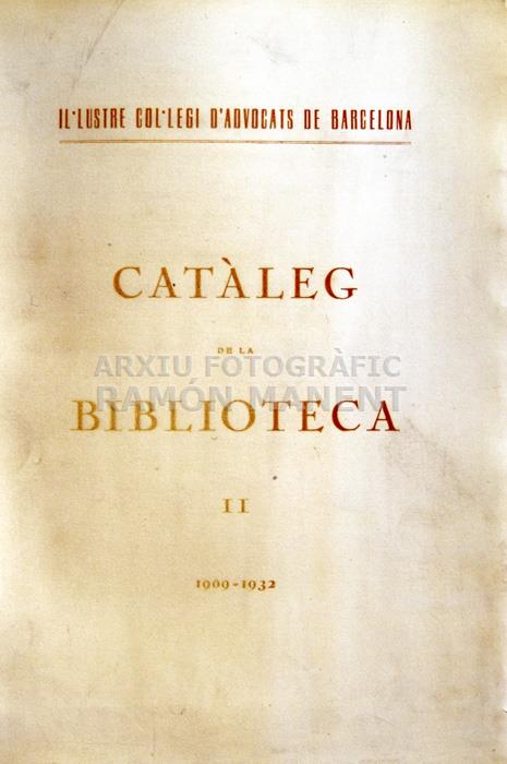 CATÀLEG BIBLIOTECA 
BIBLIOTECA COL LEGI ADVOCATS
