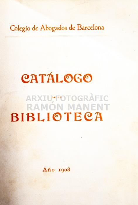 CATÀLEG BIBLIOTECA 
BIBLIOTECA COL LEGI ADVOCATS
