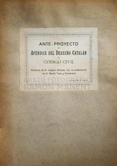 -APENDICE DERECHO CATALAN-
BIBLIOTECA COL LEGI ADVOCATS