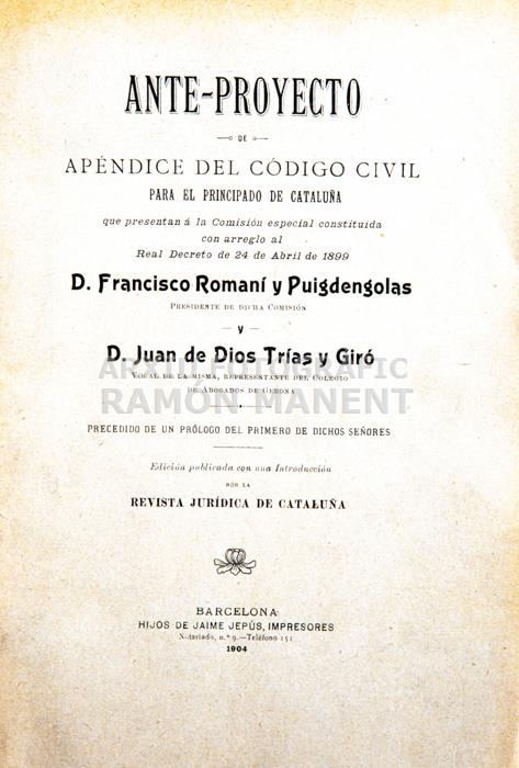 -APENDICE CODIGO CIVIL CATALAN-
BIBLIOTECA COL LEGI ADVOCATS