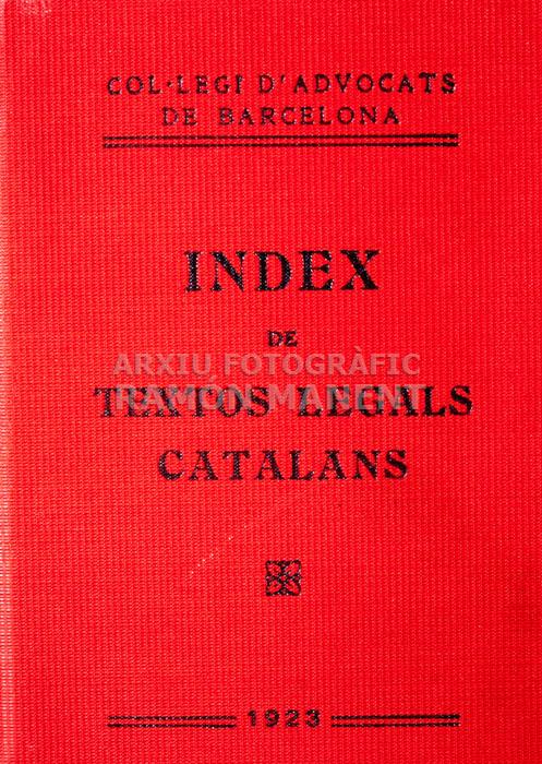 -INDEX TEXTOS LEGALS CATALANS-
BIBLIOTECA COL LEGI ADVOCATS
