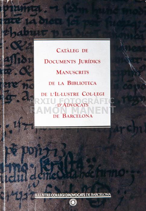 -CATÀLEG MANUSCRITS-
BIBLIOTECA COL LEGI ADVOCATS