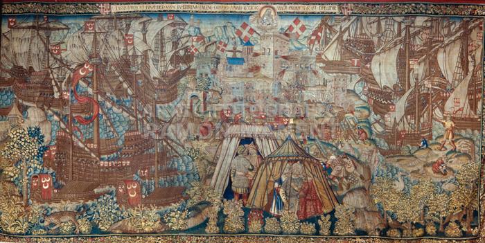 SETGE DE RODES S XVI TAULA DE CANVI TAPIS 
MUSEU DE LA INDUMENTARIA