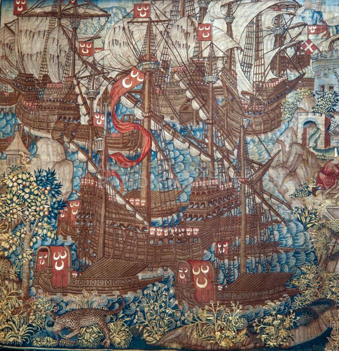 SETGE DE RODES (DETALL)S XVI TAULA DE CANVI TAPIS 
MUSEU DE LA INDUMENTARIA