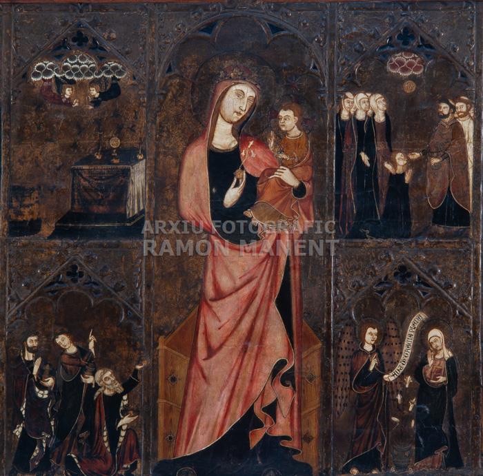 RETAULE DE LA VERGE MONESTIR VALLBONA DE LES MONGES GOTIC 
M N A C