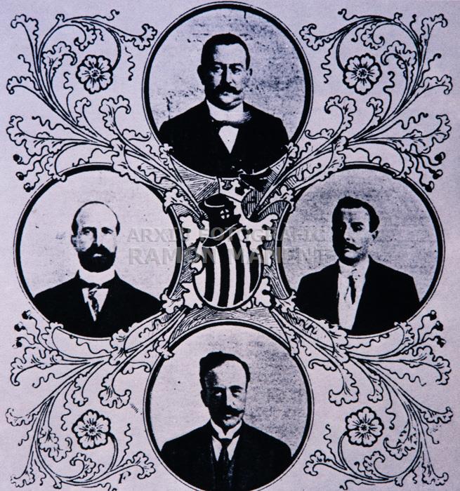 MANCOMUNITAT DE CATALUNYA 1914 PRESIDENTS DE LES DIPUTACIONS PRAT DE LA RIBA 
C P