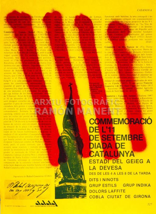 11 SETEMBRE GIRONA 1976 CARTELL 
C P
