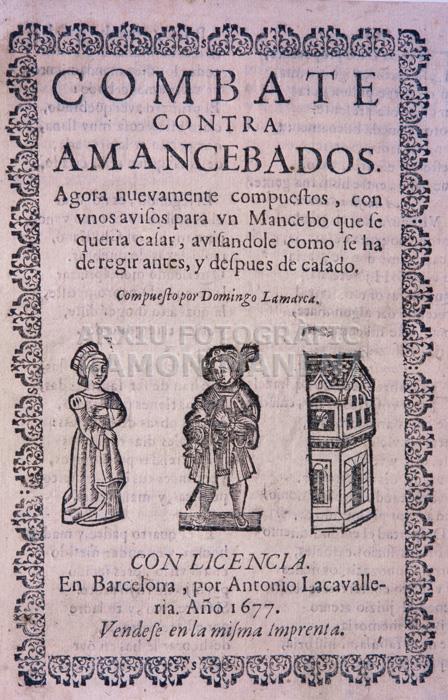 ROMANÇ S XVII COMBATE CONTRA AMANCEBADOS 
I M H C B