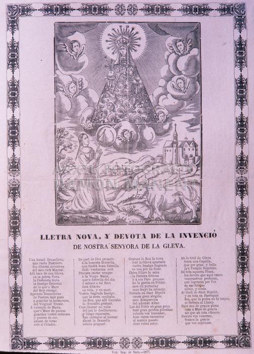 GRAVAT N Sra DE LA GLEVA1877 IMPRENTA VALLS GOIG 
M A I T P