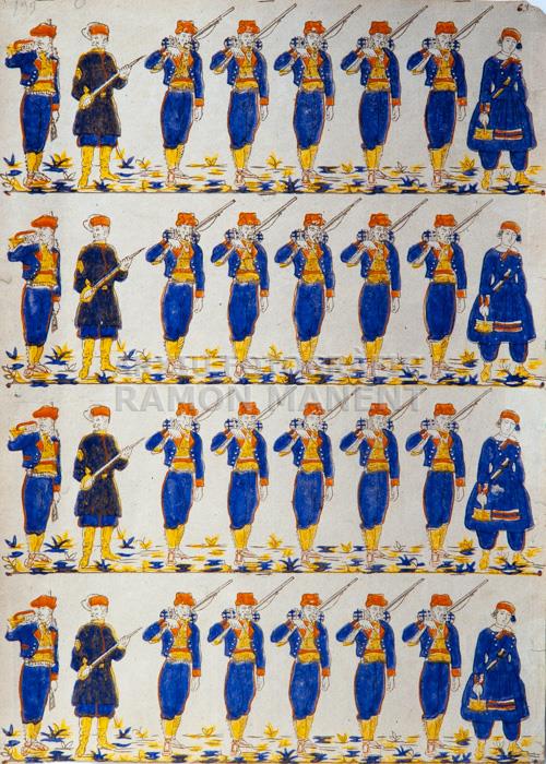 GRAVAT VOLUNTARIS CATALANS A LA GUERRA D`AFRICA SOLDATS DE RENGLE
M A I T P