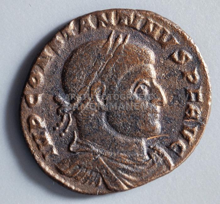 MONEDA ROMANA ILURO CONSTANT I CANSTANTINIANS ANY 335-350 
MUSEU DE MATARO