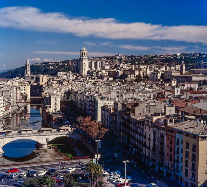PANORAMICA DE GIRONA CATEDRAL RIU ONYAR 1999