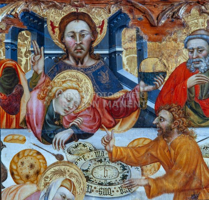 TAULA DE STA CONSTANÇA S XV PROVINENT DE CASTELLO DE FAR- FANYA 
MUSEU DIOCESA