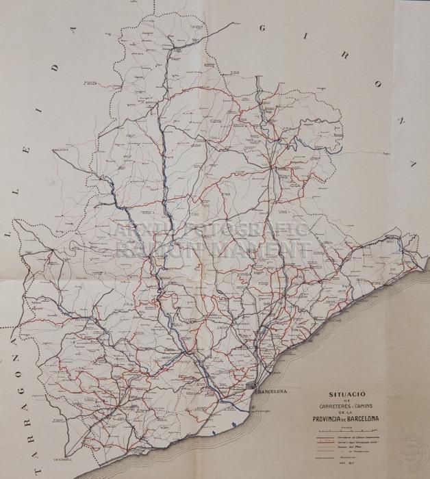 PLANOSITUACIO CARRETERES1917 ARXIU HISTÒRIC DIPUTACIÓ
