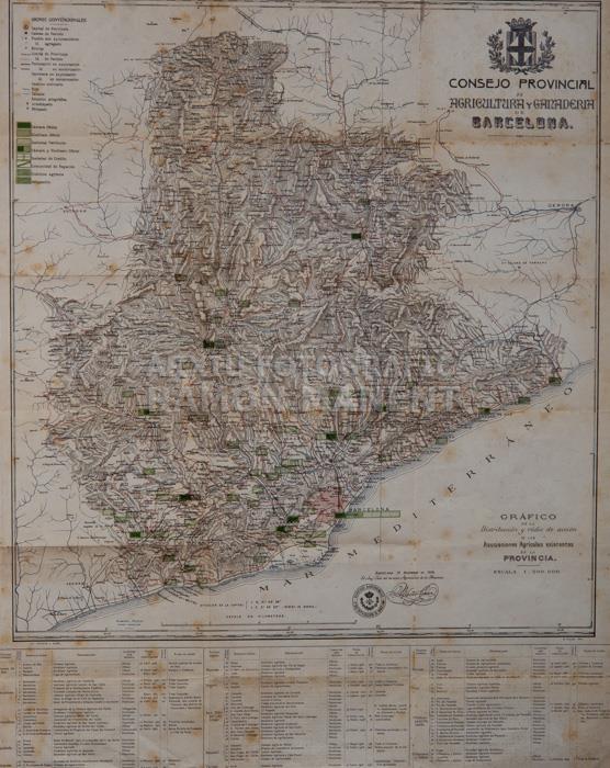 MAPA AGRICULTURA I PESCA PROVICIA DE BARCELONA