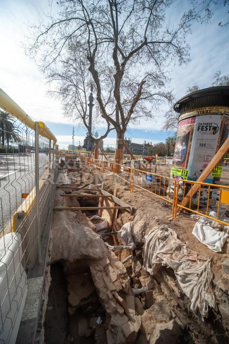 RESTES BALUARD DE BARCELONA 
EXCAVACIONS A LES RAMBLES 2023
